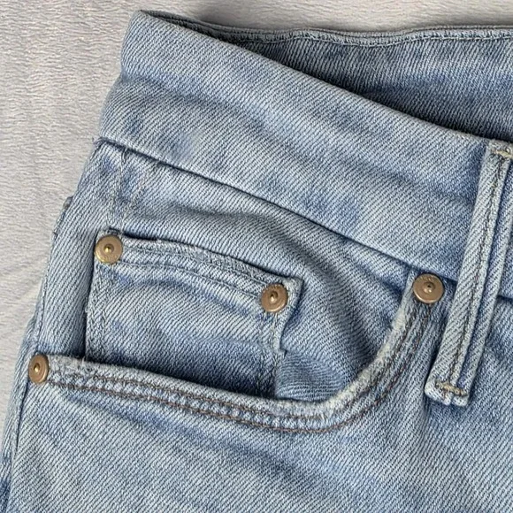 Mother Jeans Womens Size 25 The Looker Ankle Snippet Zapped Ligh Wash Blue Denim - Picture 5 of 15